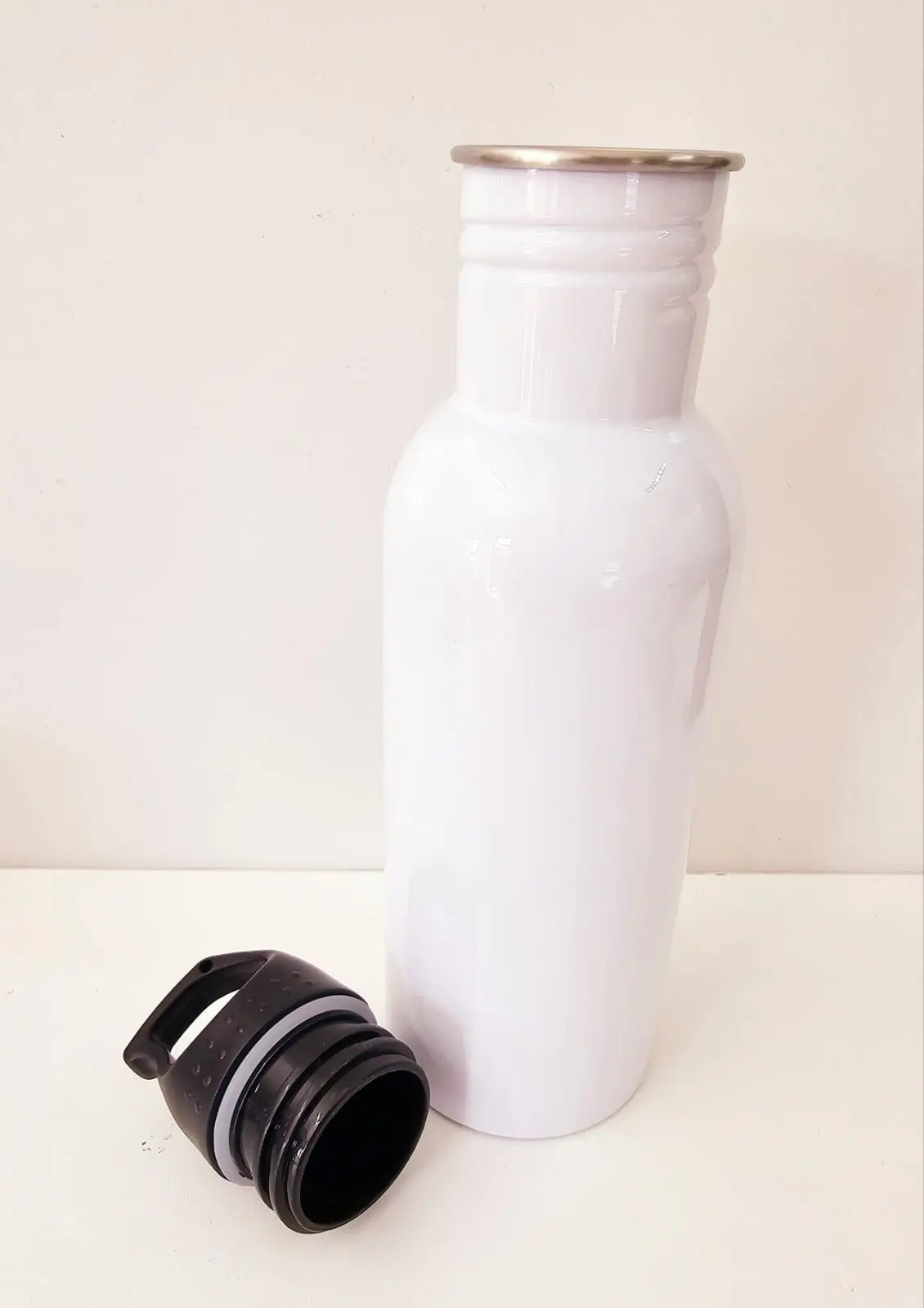 22ozAli Sublimation Blanks : 22oz (650ml) White Aluminum Water Bottle