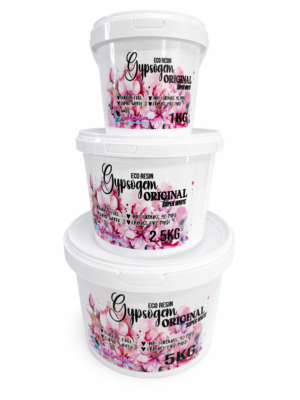 GO_1kg_2.5kg_5kg Gypsum Eco Resin : Gypsogem Eco Resin Original Powder SUPER WHITE (1kg, 2.5kg & 5kg)