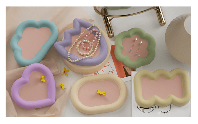 Resin & Epoxy : Shaped Coaster/Tray Silicone Moulds (5 Different Shapes)