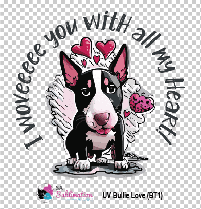 B1 Wooveeeeyo withall my heart 3D UV Stickers : Bullie Love UV Sticker I Woveeeee you with all my heart (BT1)