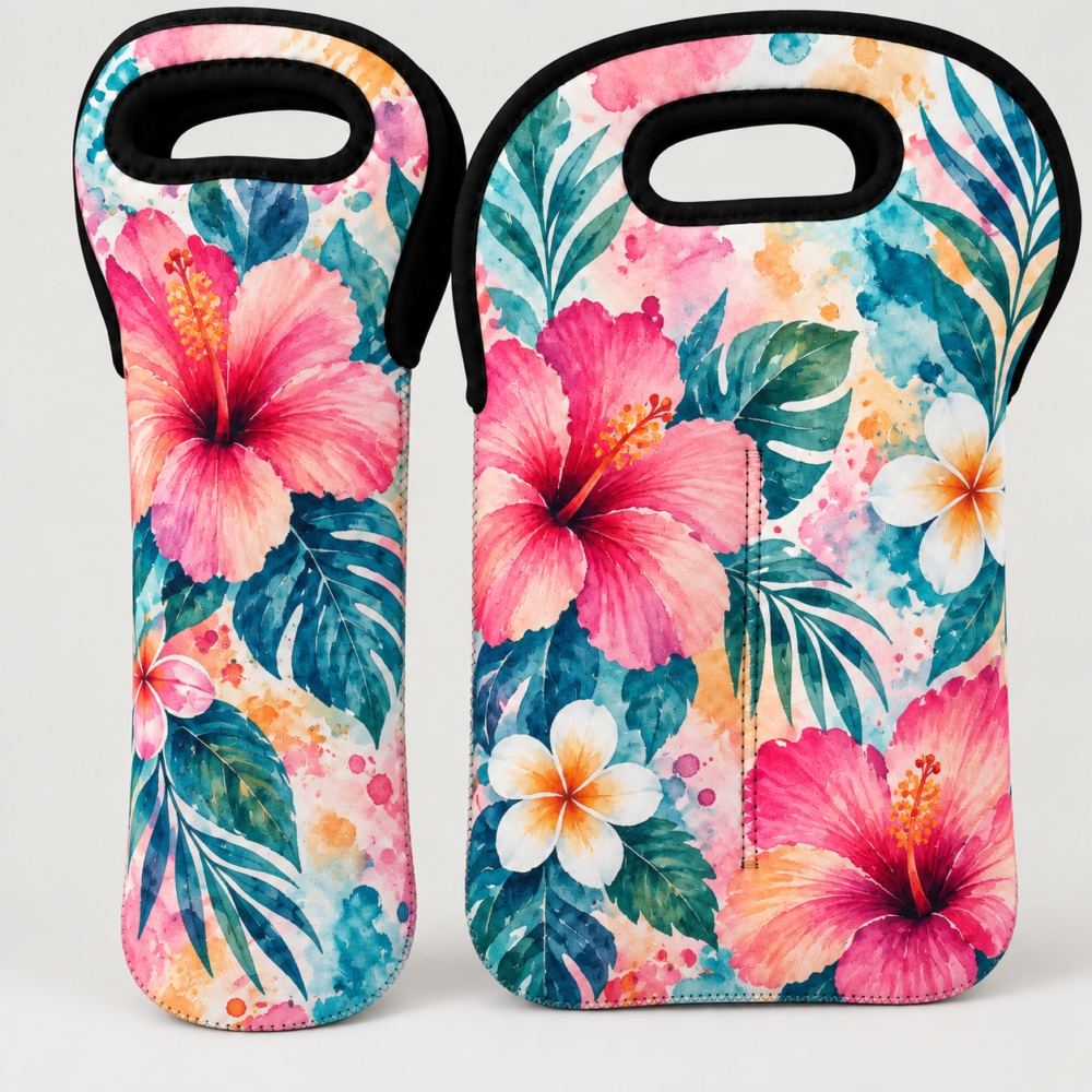 Sublimation Blanks : Blank Sublimation Neoprene Wine Bottle Bag – Single & Double