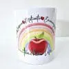 Sublimation Blanks : Sublimation Transfer Teacher Life Rainbow Apple Design for 11oz Mug