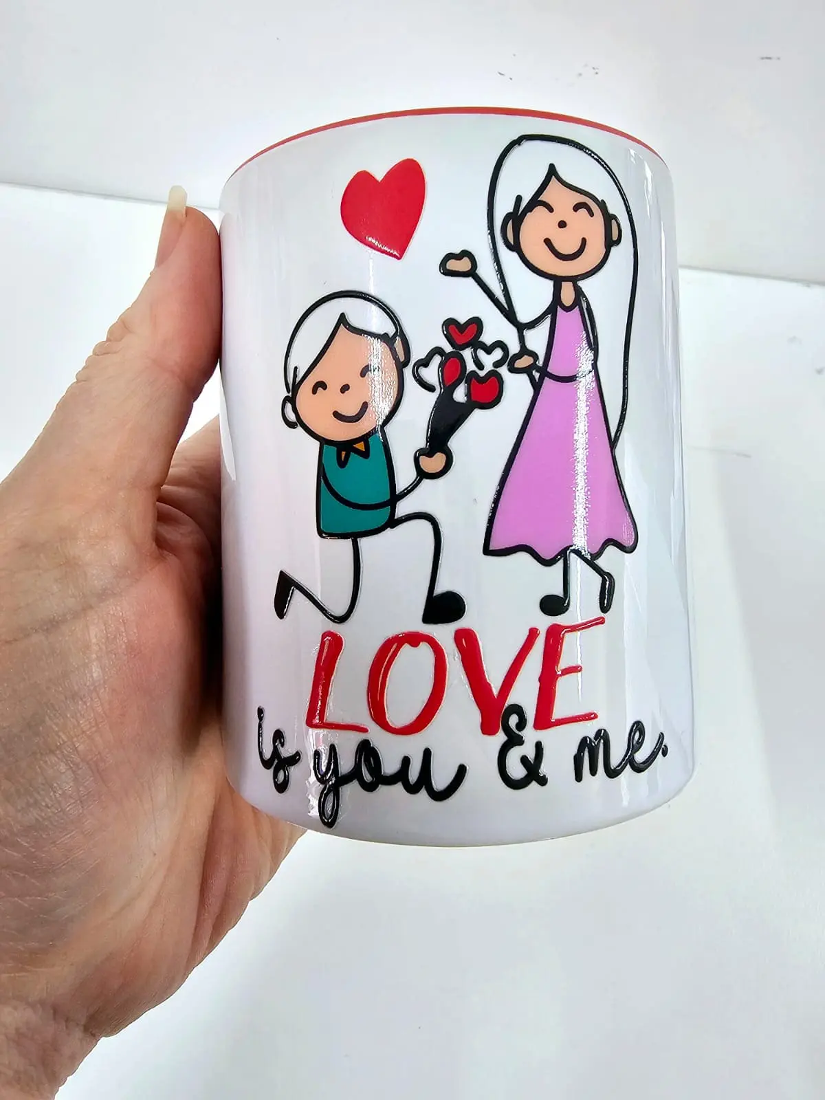 Valentine VT3 Print_1 3D UV Stickers : Valentine Love is you & me / Liefde is ek en jy (VT3)