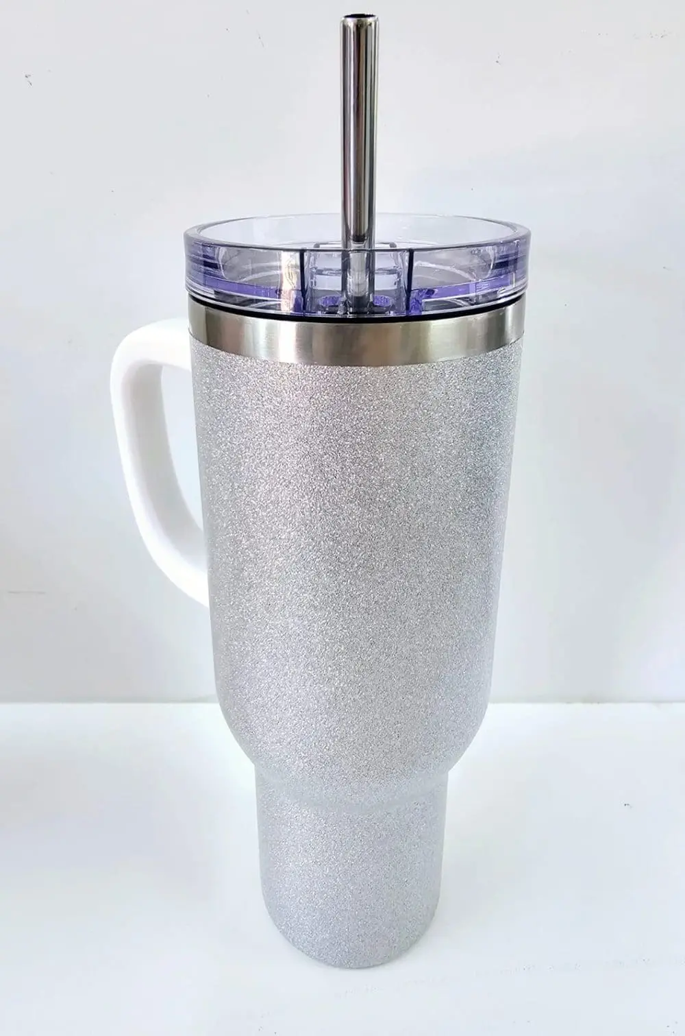 40ozGlitterSilver.2 Sublimation Blanks : 40oz Glitter Tumblers (Stanley Dupe)
