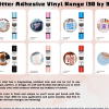 Glitter Adhesive Vinyl Teckwrap : Permanent Glitter Adhesive Vinyl Range (30 by 30cm)