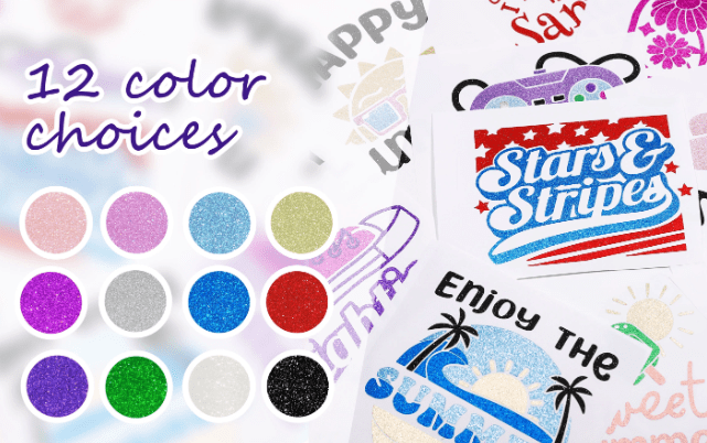 Glitter adhesive vinyl INTWC4243_c Teckwrap : Permanent Glitter Adhesive Vinyl Range (30 by 30cm)