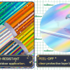 HoloRainbow3 Teckwrap : Holographic Glossy Rainbow Adhesive Range (30 by 30cm)