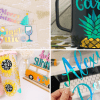 HoloRainbow4 Teckwrap : Holographic Glossy Rainbow Adhesive Range (30 by 30cm)
