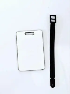 MDF Luggage Tag with strap Laser Sublimation Blanks : Super Glossy 3mm Sublimation Single or Double Sided MDF Luggage or Name Tag (includes strap)