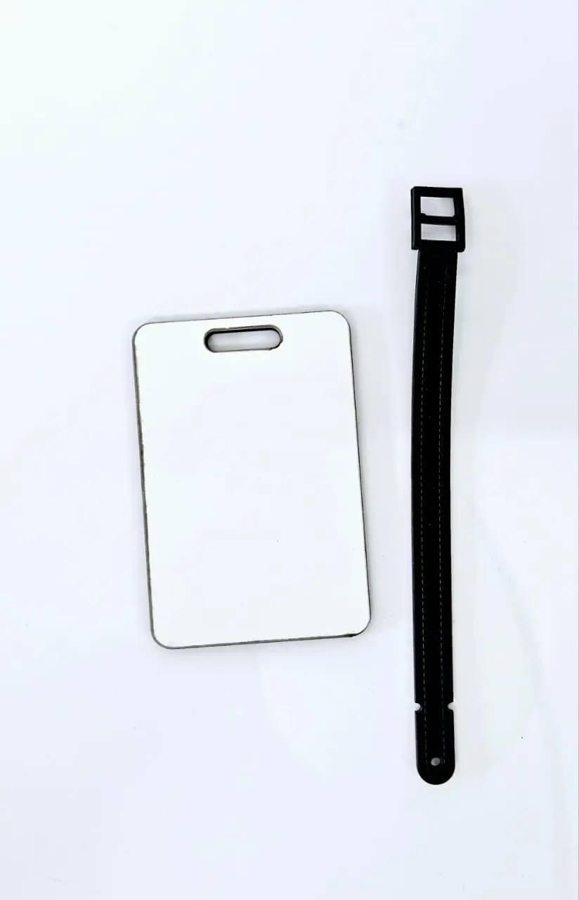 MDF Luggage Tag with strap Laser Sublimation Blanks : Super Glossy 3mm Sublimation Single or Double Sided MDF Luggage or Name Tag (includes strap)