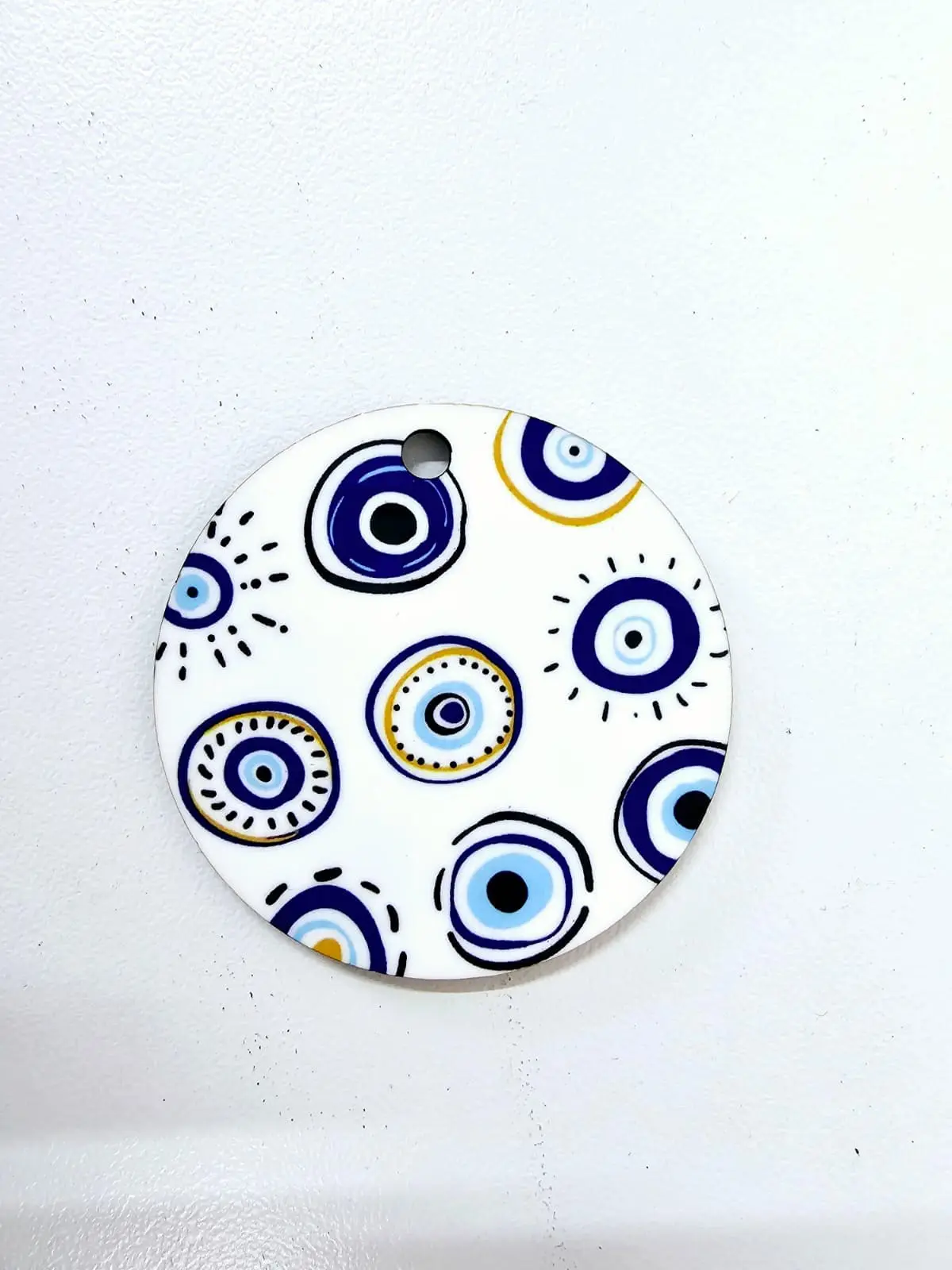 Laser Sublimation Blanks : Super Glossy 3mm Single or Double Sided Sublimation MDF 4,5 & 6cm Disc + 30mm Silver Split Keyring