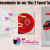 Sublimation Blanks : 12oz (354mls) Kids 2-Toned Colour Lids Straight Tumbler
