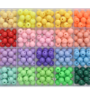 Jewelry : 28 Colour 8mm Round Acrylic Beads (#3)