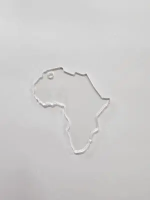 Africa Acrylic Shapes : CLEAR Africa Acrylic Keychain (1.5, 2, 3 & 5mm)