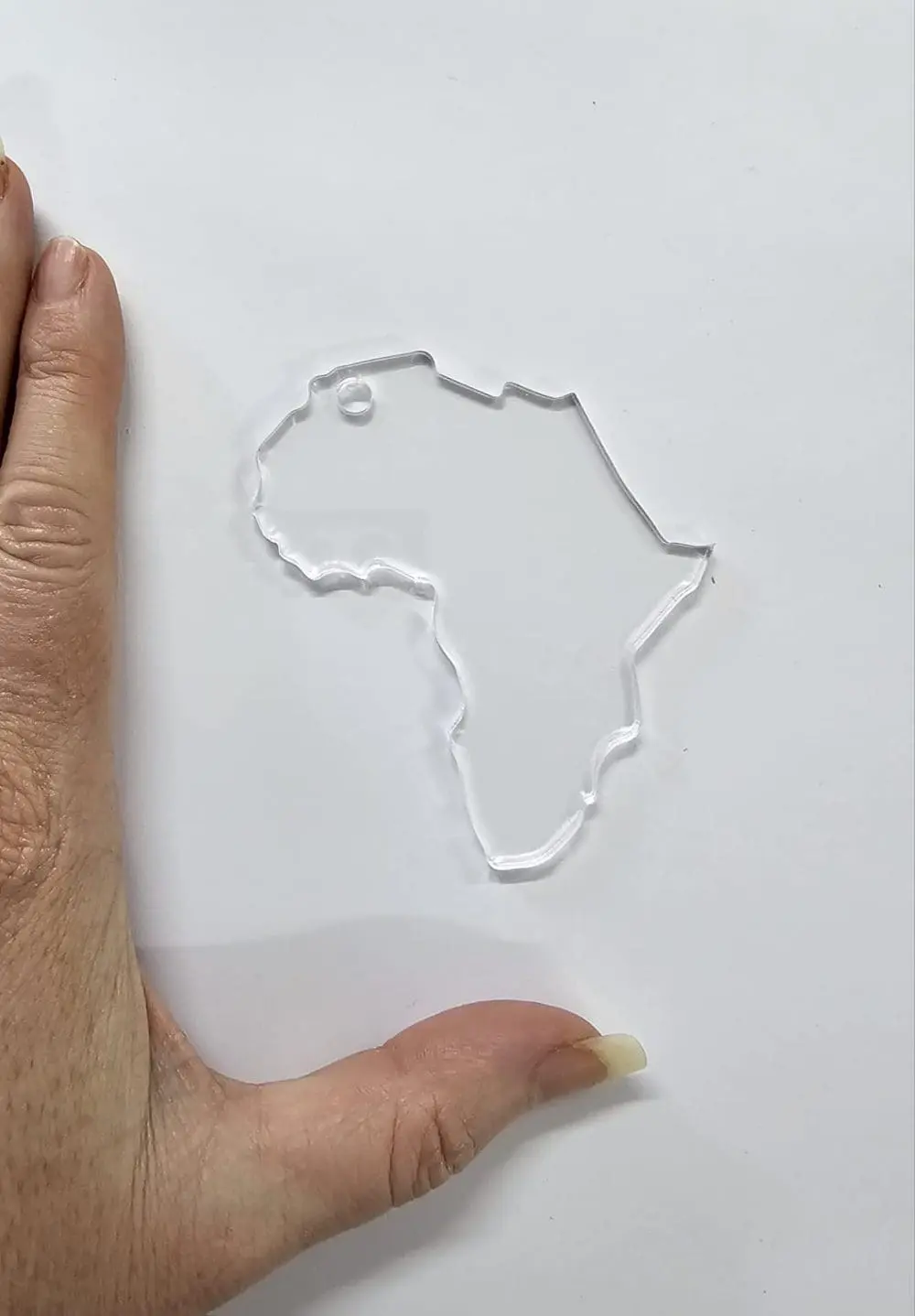 Acrylic Shapes : 3mm BLACK or WHITE Africa Keychain