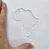 Acrylic Shapes : 3mm BLACK or WHITE Africa Keychain