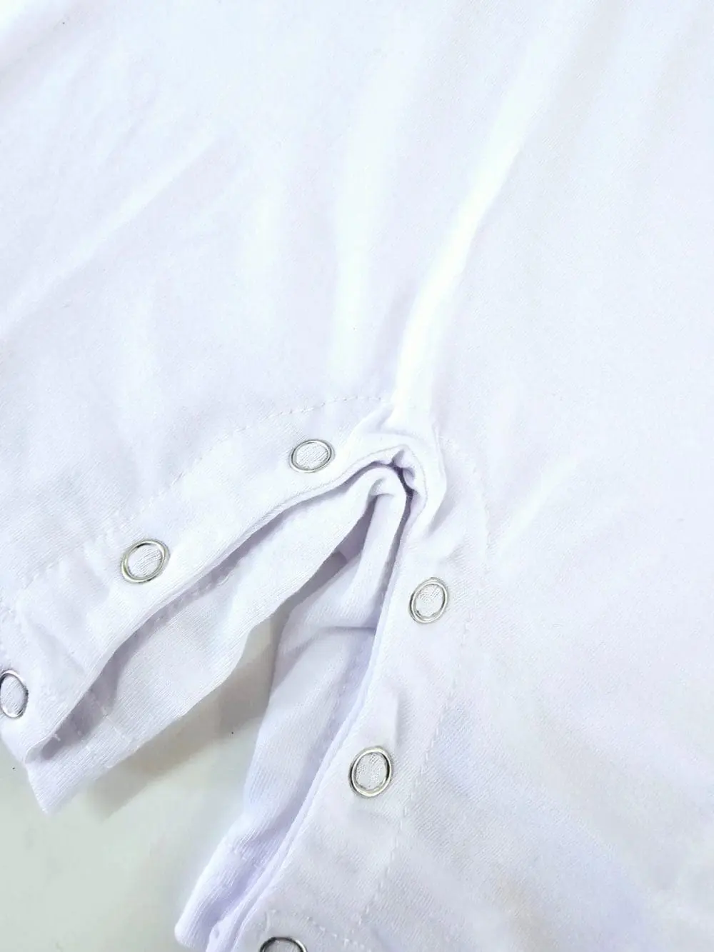 BabyShortbodysuite2 Sublimation Blanks : White Short Sleeved Baby Bodysuit
