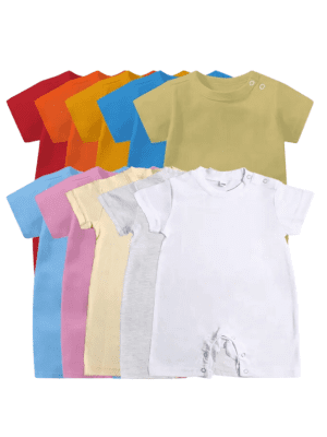 Babygrowwithshortlegs Sublimation Blanks : White Short Sleeved Baby Bodysuit