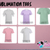 Sublimation Blanks : Women's Crew Cut Polyester Tshirts