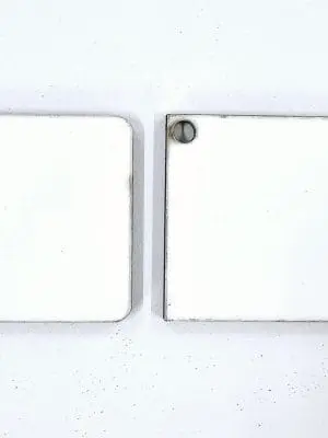 Laser Sublimation Blanks : Super Glossy 3mm Single or Double Sided Sublimation MDF SQUARE 5 & 6cm Keychain + 30mm Split Keyring