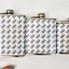 PU Leathere HipFlask Sublimation Blanks : PU Leather Steel Hip Flask (6, 7 and 8oz)