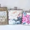 PU Leathere HipFlask11 Sublimation Blanks : PU Leather Steel Hip Flask (6, 7 and 8oz)