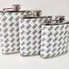 PU Leathere HipFlask8 Sublimation Blanks : PU Leather Steel Hip Flask (6, 7 and 8oz)