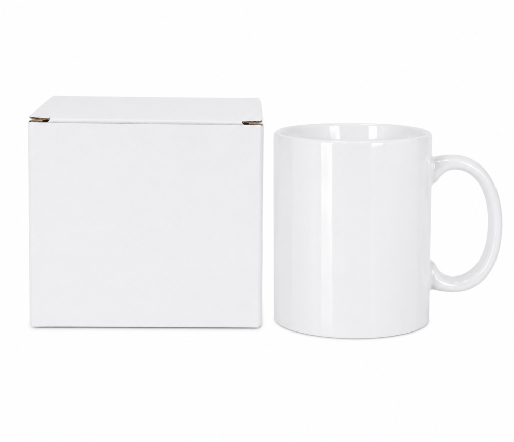11oz Premium White Mug with white box Sublimation Blanks : 11oz Premium White Mug with white box (ZZ)