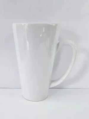 17oz Latte Mug Sublimation Blanks : 17oz Large Latte Cone Mug