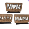 MomCombined Laser Sublimation Blanks : MOM, MAMA or MAMMA Sublimation & Veneer Plaque with Stand