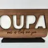 Oupa Plaque Laser Sublimation Blanks : GRANDPA or OUPA Sublimation & Veneer Plaque with Stand