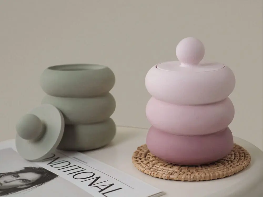 Silicone Moulds Jar Cylinder 13 Silicone Moulds : (1) Container/Jar with lid Silicone Moulds for Candle, Jesmonite & Resin Art