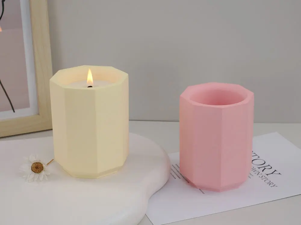 Silicone Moulds Jar Cylinder #2 5 Silicone Moulds : (2) Container/Jar Silicone Moulds for Candle, Jesmonite & Resin Art