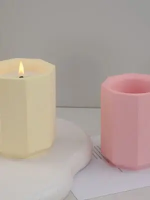 Silicone Moulds : (2) Container/Jar Silicone Moulds for Candle, Jesmonite & Resin Art