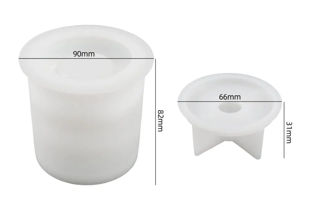 Silicone Moulds Jar Cylinder9 Silicone Moulds : (1) Container/Jar with lid Silicone Moulds for Candle, Jesmonite & Resin Art