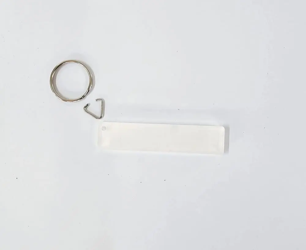 Sublimer 5mm SS Kecyain Sublimation Blanks : 3mm Sublimer 2 Toned Numberplate + split keyring and connector(ZZ)
