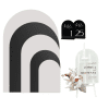 Laser Acrylic Blanks : BLACK & WHITE ARCHED A6, A5, A4, A3, A2, A1 Sheets (3mm)