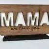Mama Plaque Laser Sublimation Blanks : MOM, MAMA or MAMMA Sublimation & Veneer Plaque with Stand