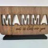 Mamma Plague Laser Sublimation Blanks : MOM, MAMA or MAMMA Sublimation & Veneer Plaque with Stand