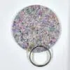 Acrylic Kecyhains Unicorn Blizz4 Acrylic Shapes : GLITTER Unicorn Blizz Circle Acrylic Keychain Disc 5 or 6cm 3mm + 30mm silver keyring