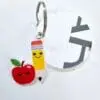 Charm Keychain Acrylic Consumables : Printed Acrylic Charms Apple & Pencil (AP1)