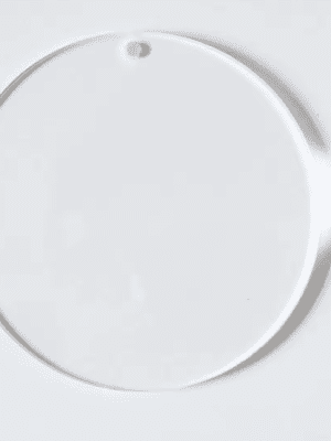 Circle Laser Acrylic Shapes : CLEAR Circle 4, 5 & 6cm Acrylic Keychain Disc (1.5, 2, 3 & 5mm) + 30mm Silver Split Keyring