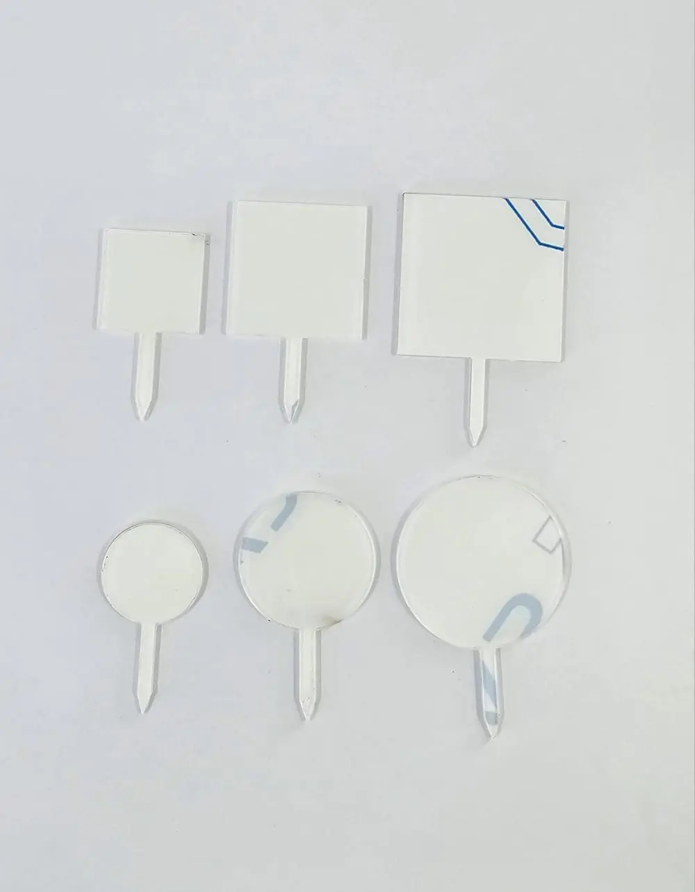 Laser Acrylic Shapes : Clear Acrylic CUPCAKE Circle & Square Toppers (3, 4 & 5cm)