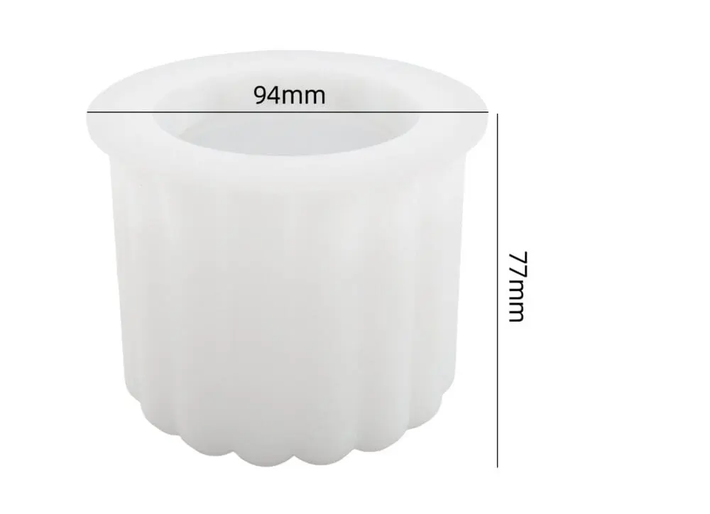 Silicone Moulds : (4) Container/Jar Silicone Moulds for Candle, Jesmonite & Resin Art