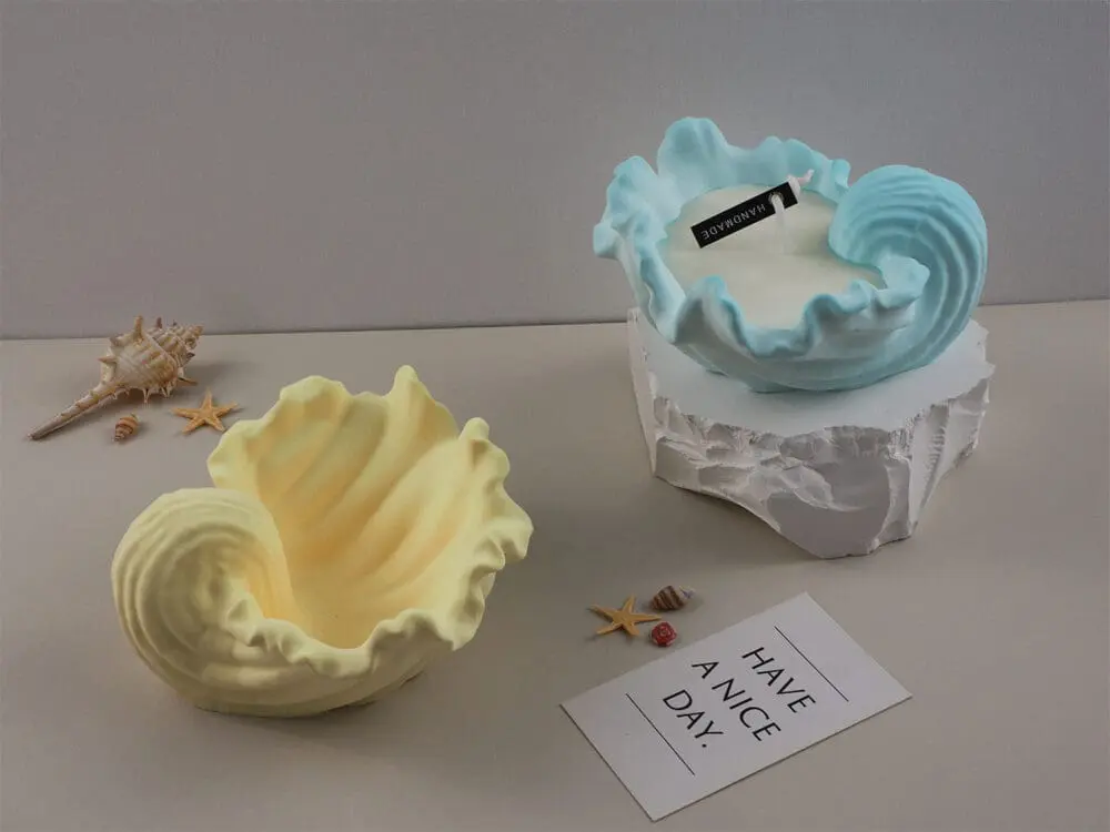 Silicone Mould Coch Silicone Moulds : (3) Conch/Shell (Type 1) Container Silicone Moulds for Candle, Jesmonite & Resin Art
