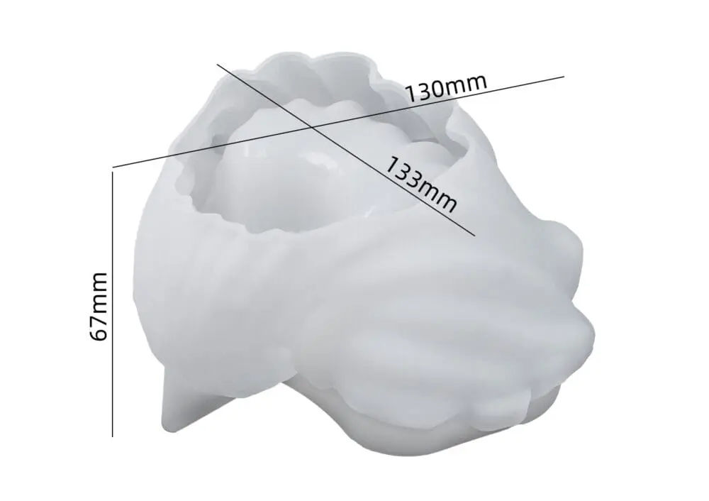 Silicone Mould Conch Shell 3 Silicone Moulds : (3) Conch/Shell (Type 1) Container Silicone Moulds for Candle, Jesmonite & Resin Art