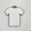 Laser Sublimation Blanks : Super Glossy 3mm Single or Double Sided Sublimation MDF Tshirt Keychain + 30mm Silver Split Keyring