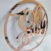 Laser Acrylic : Welcome Party or Room Boards : Oh Baby Mirror (Rose gold, silver, gold, bronze, pink, blue, purple & black)
