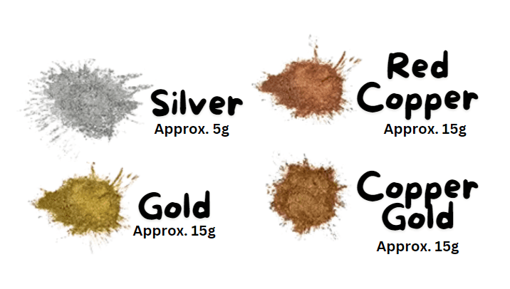 Resin Supplies : Shimmer Metallic Pigment Pearlescent Powder Set (4 Colours)