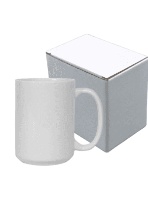 15ozJumboGradeA Sublimation Blanks : 15oz Jumbo White A Grade Mugs with individual white box (Individual or box of 36)